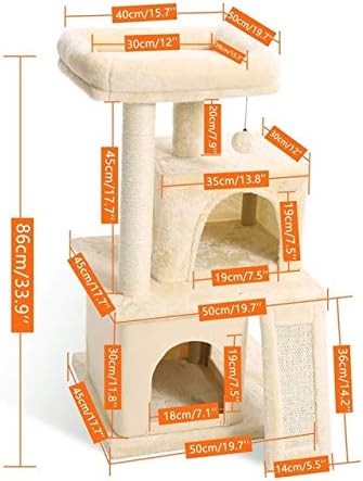 Еросо миленичиња мачка дрва кула играчка за гребење на места за дрво за качување од дрво, скокање мебел за мачки, мачка куќа Кондо гнездо,
