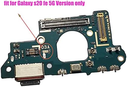 Конектор за замена на портата Galaxy S20 Fe за полнење на портата за полнење Flex Flex Connector Fex Connector for Samsung Galaxy S20