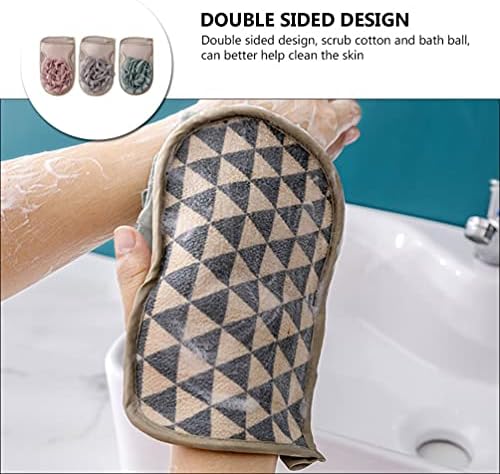 Doitool Bath Scrubber Bath Scrubber Hand 2 парчиња преносни тела на телото на телото на ракавици лофуми pouf удобен бања митови за излачување