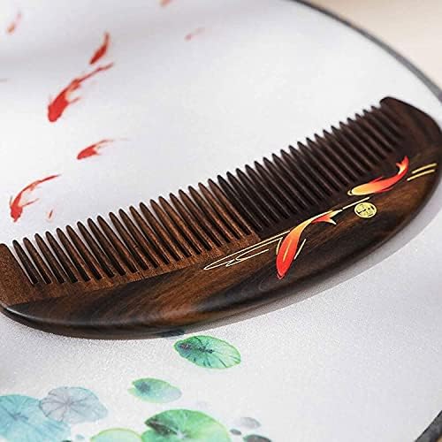 SLSFJLKJ природно дрво чешел за спојување структура на коса чешла за заби Анти-статичка фризерска коса Скалп Алатки за масажа за