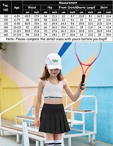 Тениски Здолништа На Аршинер Девојка Со Шорцеви Атлетско Плисирано Здолниште Изведба На Тренингот Скортови Со Џебови за Деца 4-13Ј