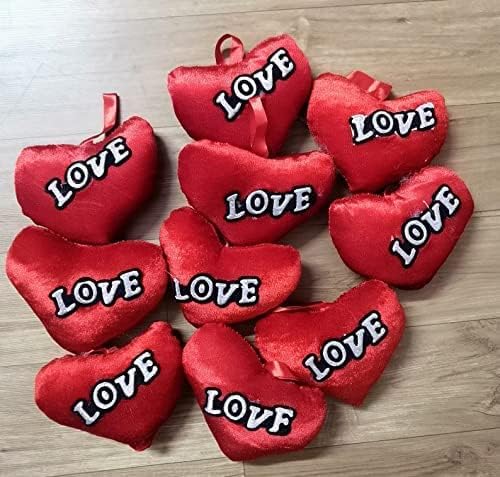 Органски Билки Мини Меко Слатко Црвено Срце 10 Парчиња За Љубовници Подароци За Роденден На Вљубените 13см х 10см Прибл.