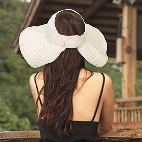 Надворешно летно сонце капи за жени Широка плажа капа за пакувања UPF 50+ Сонце за заштита на сонцето.