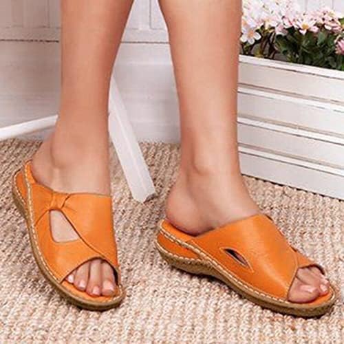 Шакуми сандали за жени случајно лето, женски лизгање на клин платформа Bowknot Espadriles пролетни сандали сандали жени жени