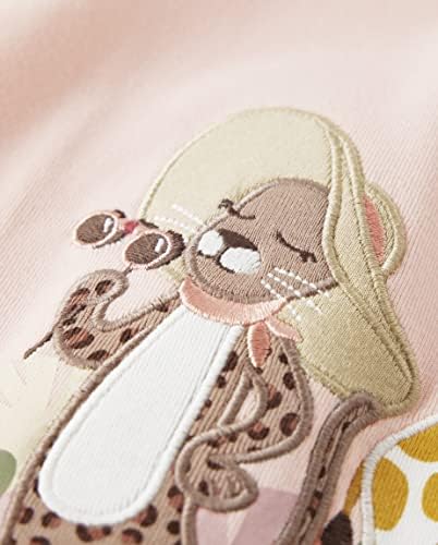 Gymboree Бебе девојки и дете извезени графички маици со краток ракав
