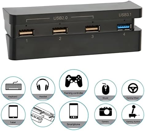 USB Центар, Голема Брзина 4 ПОРТА USB 3.1 2.0 USB Продолжување Полнач ЗА PS4 Тенок Игри Конзола