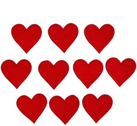 Графички прашина 15 црвено срце Loveубов везено железо на лепенка Апликација Декорација симпатична среќен знак лого амблем мир DIY Jean