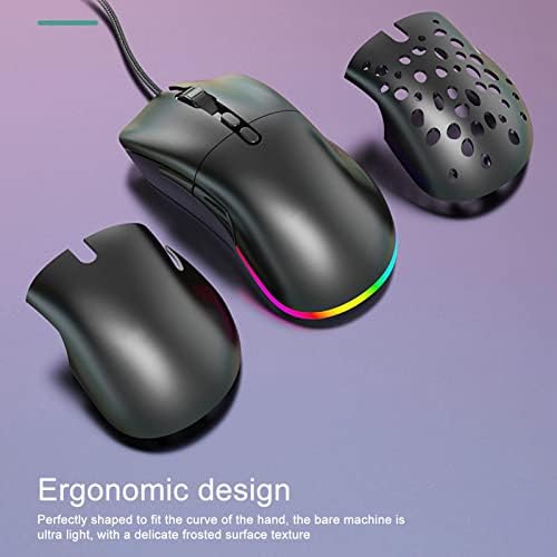 RGB Игри На Среќа Глувчето, 6 Нивоа DPI Прилагодливи 7 Програмабилни Копчиња 13 Видови Режими На Светлина Жичен Игра Глувчето,