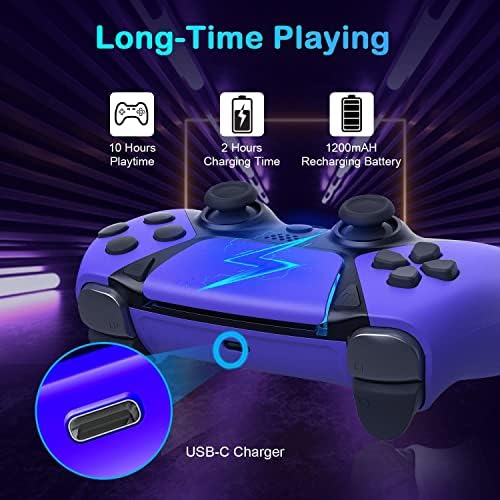 Безжичен контролер за PS4, Belopera YMIR контролер игра далечински управувач за PlayStation 4 со турбо, Steam GamePad Работа со копче за задно