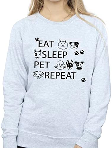 Миленичиња жени јадат спиење миленичиња повторуваат џемпери спорт сиво големо