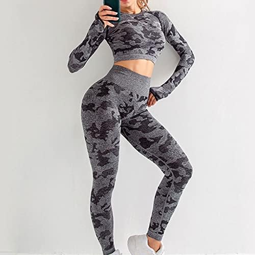 Ccbuy јога постави женски фитнес облека Спортски костум со високи половини Беспрекорни хеланки притиснете ја врвната вежба за вежбање