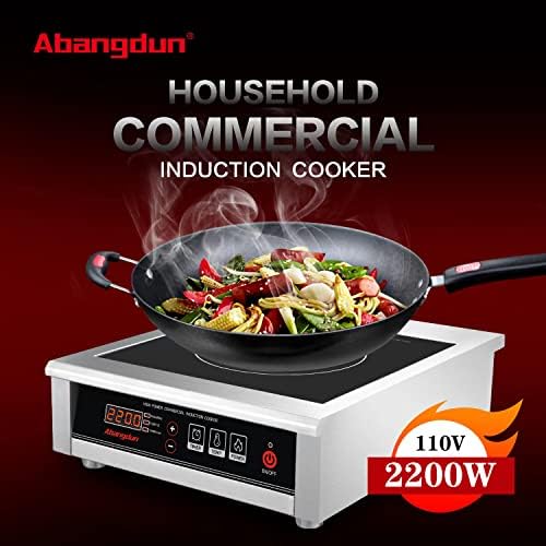 Комерцијална индукција 2200W/110V Комерцијална индукција COUNTTOP COUNTERTOP BURNERS Индукција Топла чинија за готвење Абангдун