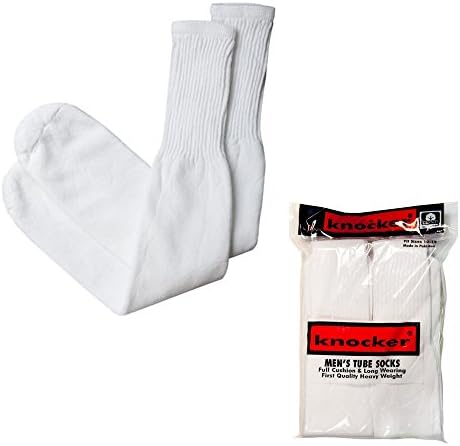 Чорапи со цевки од 6 пар со нокаути со целосна перница од прв квалитет на атлетска атлетска атлетска долга 10-15