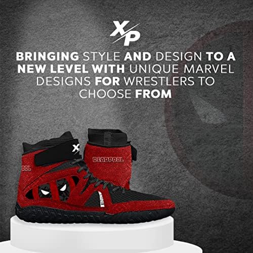 Xtreme Pro Deadpool Деца и возрасни борбени чевли за чевли на воздухот | Лесно покритие на Strapply | Порака за чорап од пена