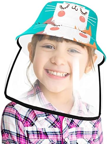 Заштитна капа за возрасни со штит за лице, рибарска капа Анти сонце капа, Мајка мачка и бебиња на Денот на мајката