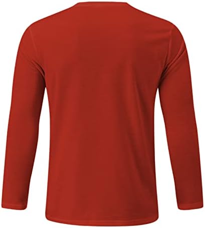 Вежбање кошули за мажи лабави вклопуваат мажи модна костум печати случајна спортска фитнес на отворено маица тркалезна врат со долг ракав