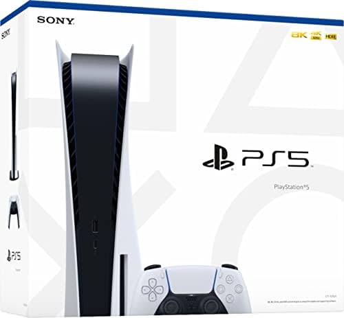 PlayStation 5 диск верзија PS5 Конзола - 4K -ТВ игри, излез од 120Hz 8K, 16 GB GDDR6, 825 GB SSD, WiFi 6, Bluetooth 5.1,
