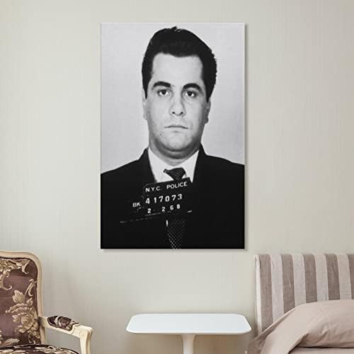 Postон Готи Постер Моб шеф Црно -бело фото -печатење платно wallидни уметности за отпечатоци за wallидни декор декор за спална соба