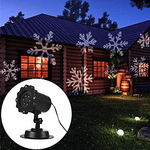 Божиќни проектори Светла на отворено/затворено, водоотпорен LED Божиќен снегулка на проекторот Светла за Ноќта на вештерките, Божиќ,