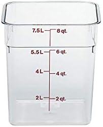 Cambro 6SFSCW135 Camsquare Food Container, 6-кварта, поликарбонат, чиста, NSF