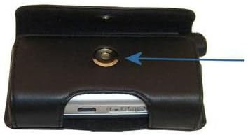 Гомадски Бренд Хоризонтална Црна Кожна Торбичка За НОСЕЊЕ ЗА HTC Артемида Со Интегрирана Јамка За Појас и Опционален Клип За Ремен