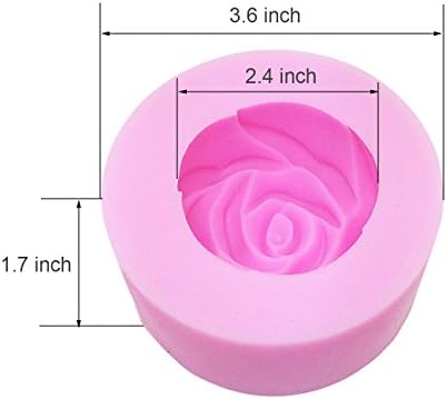3Д роза од свеќа - мувла од 3Д цветна занаетчиска уметност силиконски калап за рачно изработен сапун, бања бомба, лосион бар, чоколадо,