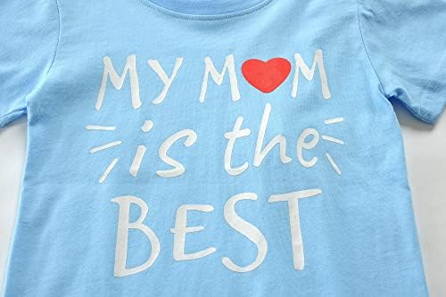 Среќна маица за Денот на мајката мама подарок за деца момчиња најдобра мама маичка 2-7T