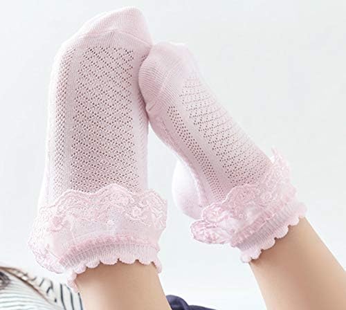 4 парчиња девојки со чипка чипка за чипка мали деца лажни чорапи мали девојчиња чорапи со фустани со чипка, б21