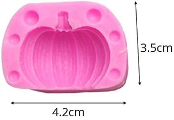 Еходон 3Д тиква силиконска калап калапи за калапи мини тиква за бонбони, печење, декорација на торта, правење сапун, чоколадо, глина Ноќта на