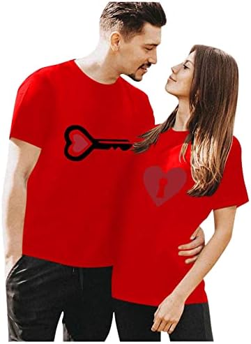 Numaller двојка совпаѓаат тематски кошули копачки врат 2023 блузи со краток ракав лабава маица за сопругата на маж