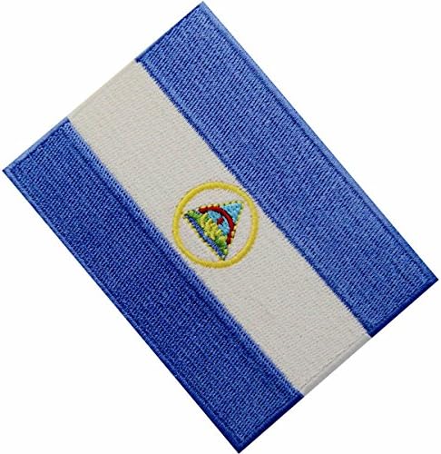Никарагва знаме извезено лепенка Никарагва железо на шиење на национален амблем