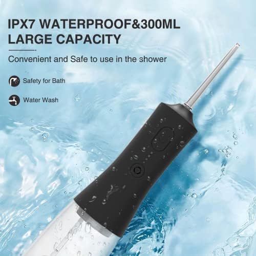 Вода за стоматолошки flosser безжичен безжичен за заби - 4 режими и 5 совети Стоматолошки орален наводнувач, 2000 mAh USB USB полнење безжична