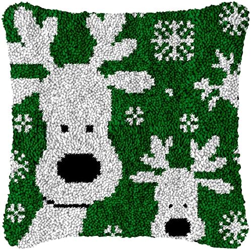 Комплет за кука за заклучување, Божиќно елк, фрлање перница за софа, софа, капа на перница, шарени животински печатени куки