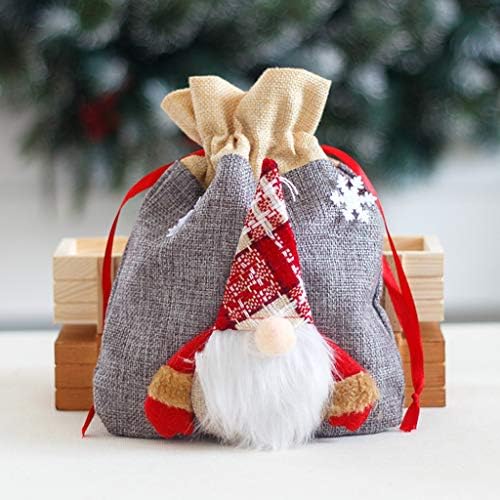 Ксиос Божиќна декорација Зимски празници шема торба подарок Божиќни чорапи декорација Goodybag Божиќна мода Божиќ дома декор на отворено