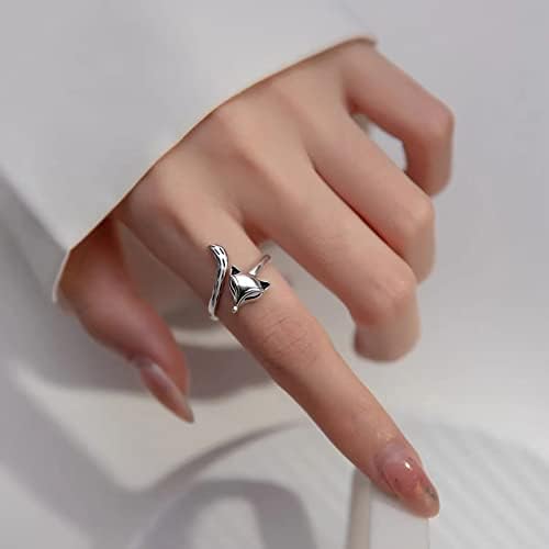 Womenенски прстен мода S925 Стерлинг сребрен моден накит Отворен прстен ретро прилагодлив венчален прстен за жени додатоци за вознемиреност