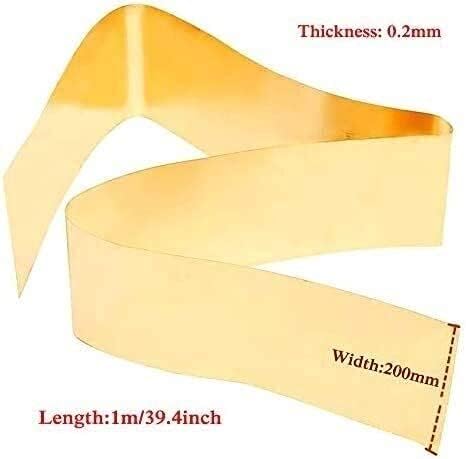 Zhengyyuu месинг плоча бакарна листока фолија 1MX200mm бакарна лимска плоча лента ролна во различна дебелина широко користена во производството