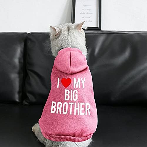 Смешно, јас го сакам мојот голем брат печатено домашно милениче кучиња, скокање мачка џемпер, пуловер, домашно милениче кученце облека