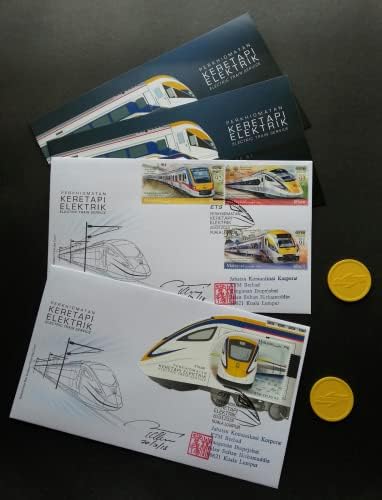 Услуга за електричен воз за марки во Малезија ETS 2018 Railway *Потпишана *Чудна форма *билет