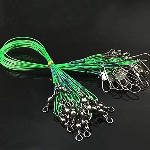 UKD PULABO жица од не'рѓосувачки челик ER јаже риболов линија LURE ER SWIVEL ANTI-залак линија за риболов куки 15 см зелени 20 парчиња супериорни-квалитетно