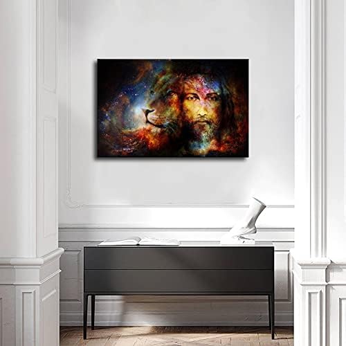 Исус со лав христијански портрет постер декоративно сликарство платно спална соба кујна кујна декоративно сликарство HD слика печатење