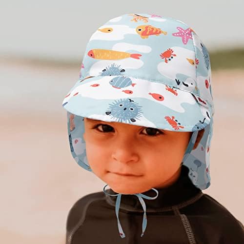 Бебешка Капа ЗА Сонце UPF 50+ Ув Зраци Заштита Од Сонце Доенче Летна Капа За Пливање Со Капа За Мали Капи За Вратот За Момчиња Девојчиња