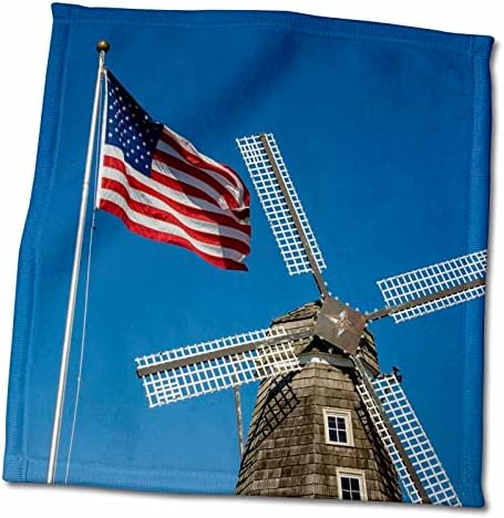 3drose Нелис Холандско село холандски ветерница, знаме на САД, Мичиген, САД - крпи