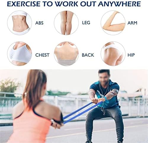 KFJBX Долг плетенка со резистентен опсег за фитнес вежба Еластичен опсег јога затегнување на опсегот на сила за обука на фитнес помош