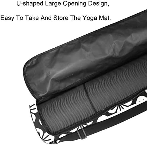 Лаијухуа Јога Мат торба, двојни патенти за јога -салата за жени и мажи - мазни патенти, големи отвори и прилагодливи ленти во форма