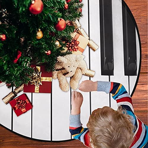 висесани Црно Бели Пијано Клучни Големи Здолништа За Дрвја За Божиќни Празнични Украси За Забави Куќа На Фарма Душеци За Покривање На Големи Дрвја