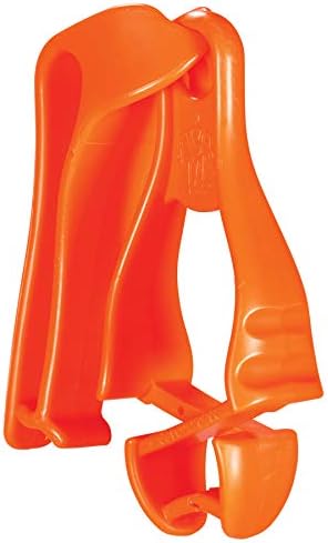 Ergodyne unisex возрасни ергодни лигњи 3405 држач со клип, монтирање на клип за клип на портокал нараквици, портокалова, секоја САД