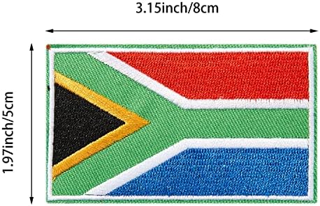 4 парчиња Јужна Африка јужноафрикански закрпи на знамето, кука и јамка извезени тактички закрпи на знамето за ранец за ранец за
