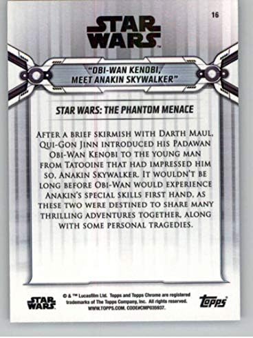2019 Топс Хром Војна На Ѕвездите Наследство #16 Оби - Ван Кеноби, запознајте Ја Трговската Картичка Анакин Скајвокер