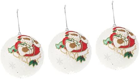 Inoomp 3 парчиња Божиќна пена топка Божиќна сијалица украси пени топки врата врата за приврзоци фестивал декорација топки приврзоци