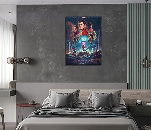 Суперхерој Спајдермен нема начин дома Спајдермен филм постер Спајдермен платно wallид уметност HD печатење за дневна соба, спална соба